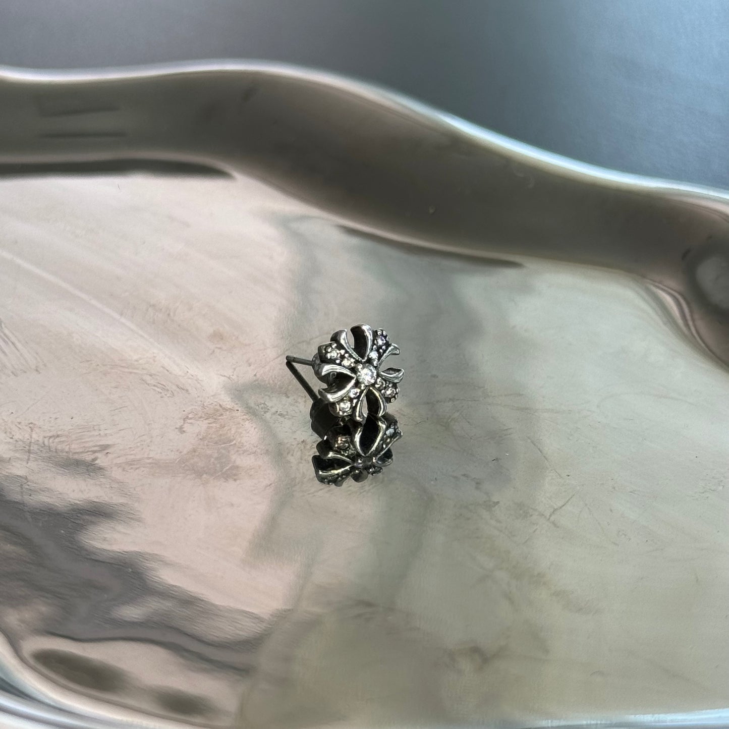 Dark silver Stud Earring Helix Lobe S925