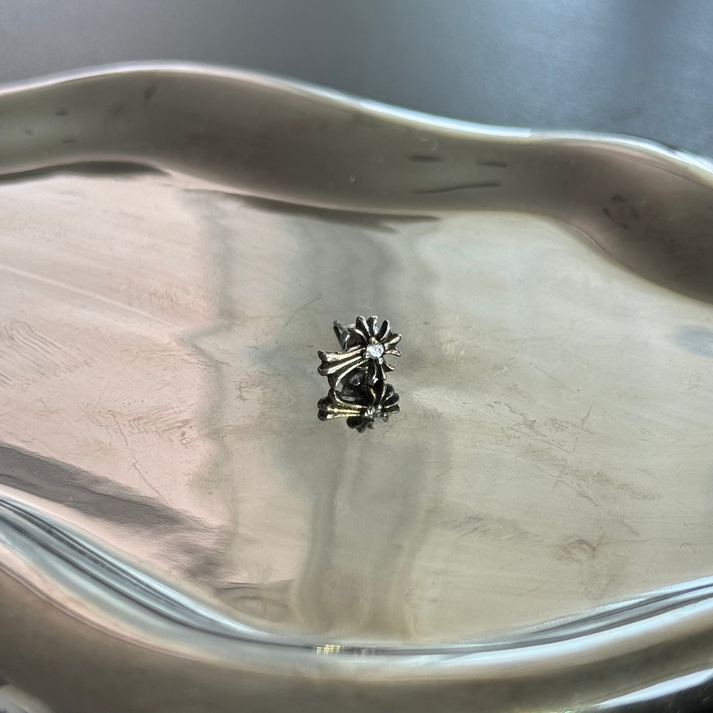Dark silver Stud Earring Helix Lobe S925