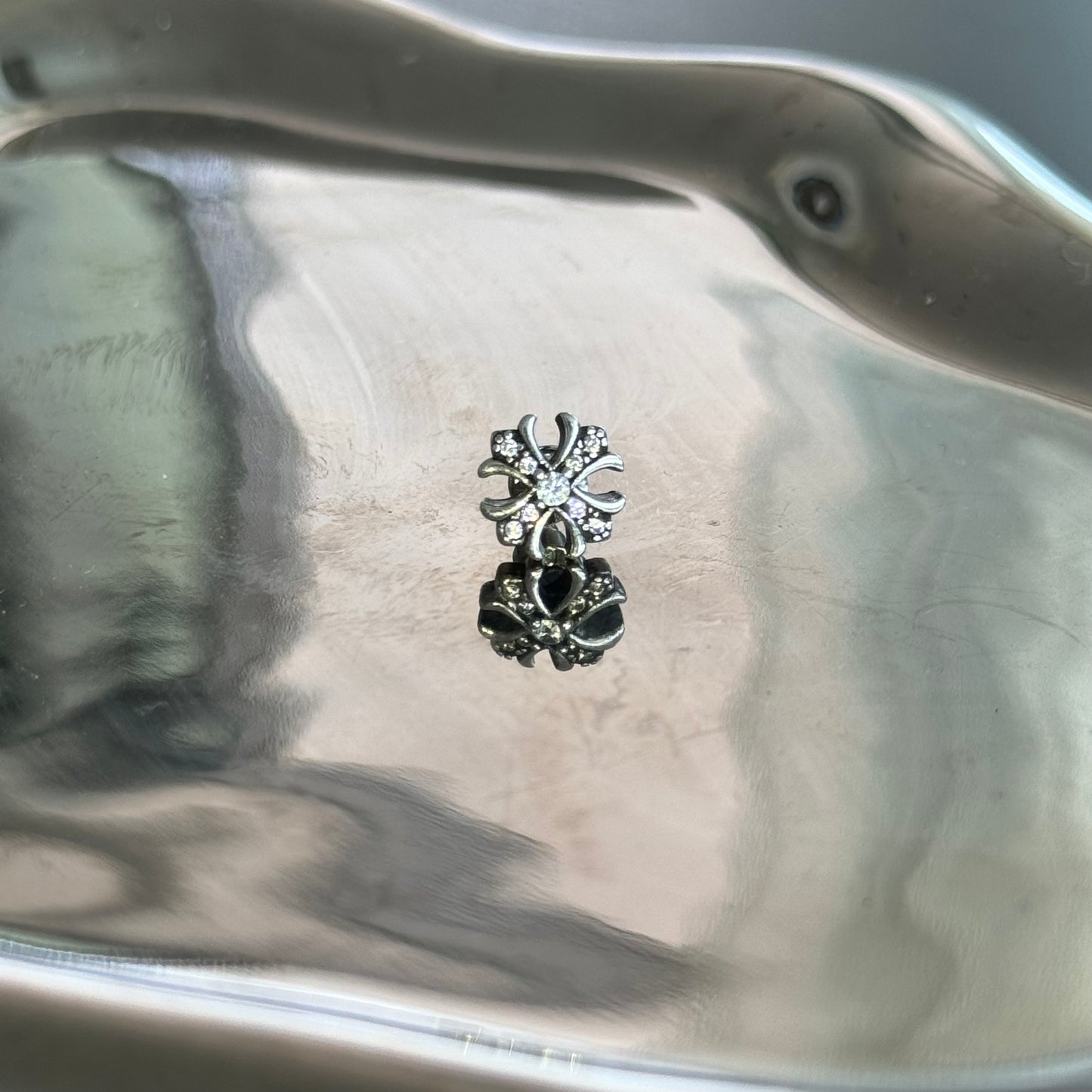 Dark silver Stud Earring Helix Lobe S925