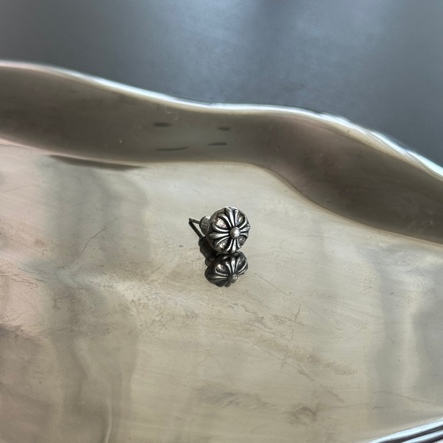Dark silver Stud Earring Helix Lobe S925
