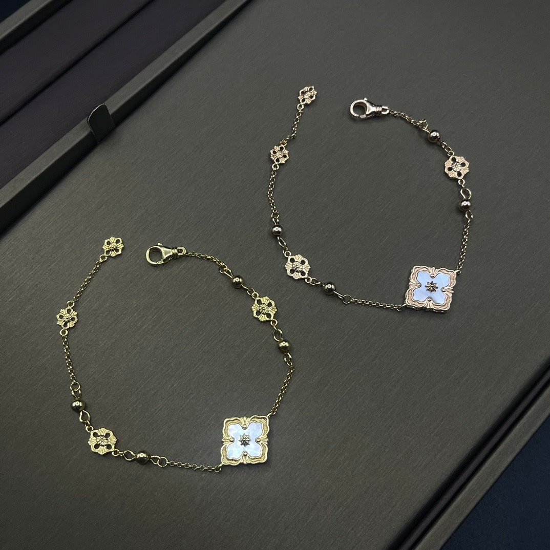 Single elegant Geometric rhombus yellow vintage retro fashion Bracelet gold / rose gold