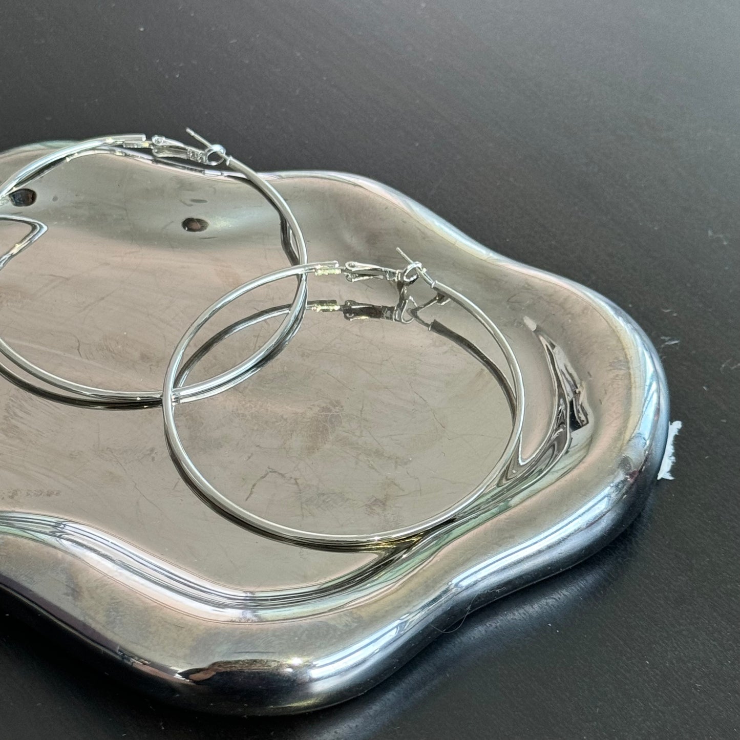 Sterling Silver Large Hoop Earrings
