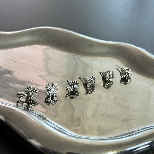 Dark silver Stud Earring Helix Lobe S925